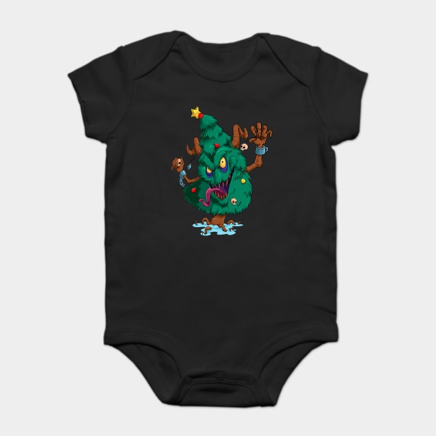 Evil Christmas Tree Baby Bodysuit by GoshWow®